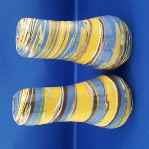 VTG Handmade DESERT SANDS Evans Mission Swirl (California) Salt & Pepper Shakers